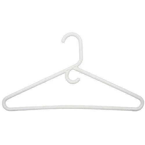 Adult Plastic Hangers: Clear Plastic Heavy Duty 17 Inch Dress Hanger