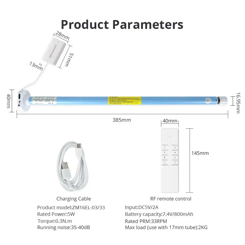 badmamajamaページ Zemismart Zigbee Rechargeable Roller Blinds Motor Work with