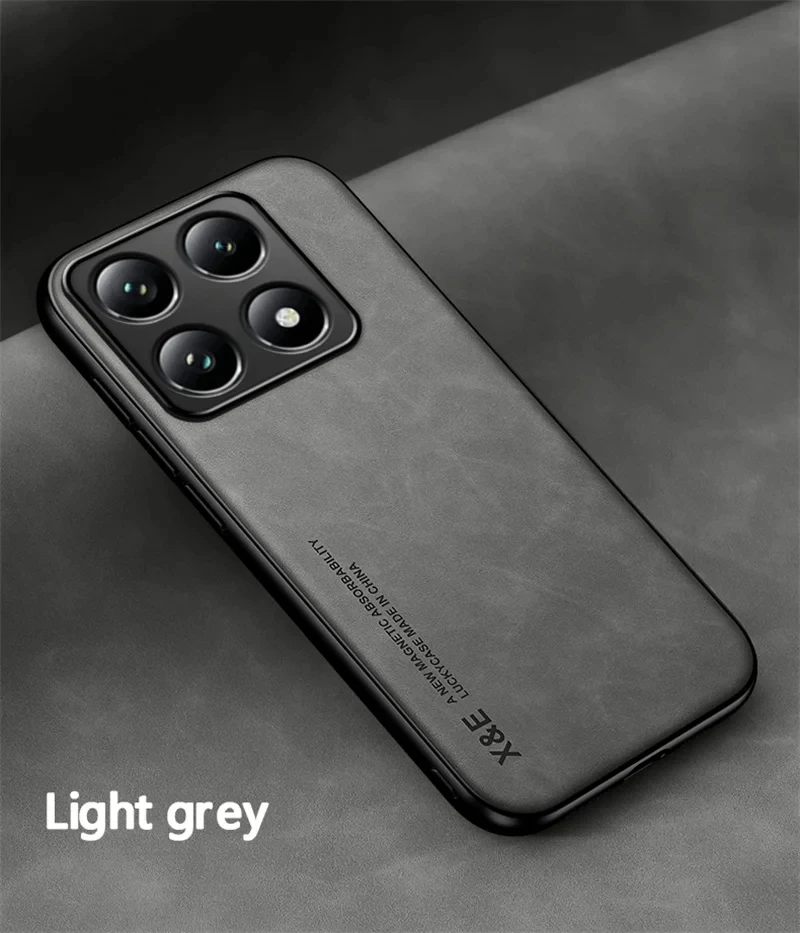 Leather Magnetic Case with Camera Lens Protection