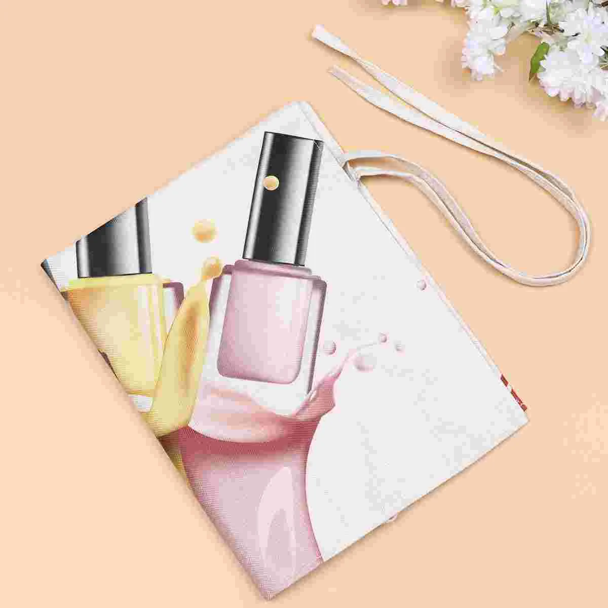 

Pink Nail Art Printing Apron Restaurant Cooking Baking Dress Cotton and Linen Painting Working Apron for Home Kitchen