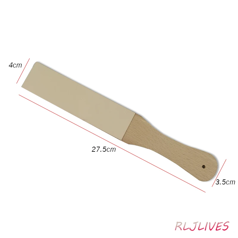 Wooden Handle Leather Sharpener Leather Polish Sharpening Double-sided Sharpening Tool Handmade Polishing Board Blades Tool