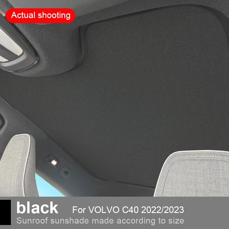 Isolamento térmico do carro Sunshade Sunshade, Capas para Toldo para VOLVO C40 2022 2023 2024, Clarabóia Sun Shades Buckle