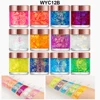 12 Color Cosmetic Glossy Shiny Sequins Chunky glitter eyshadow gel Cream Chameleon Eye shadow 6