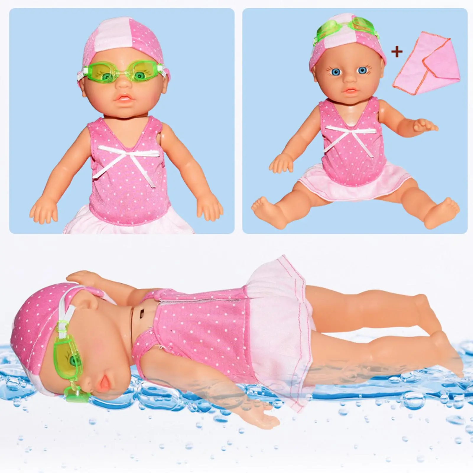 thumbnail image 2 of Swimming Baby Doll Water Baby Doll,Waterproof Swimmer Doll Swimming Baby Doll Waterproof Kids Bathroom Bath Toy Bathtub Girls Birthday Gift 2 of 12