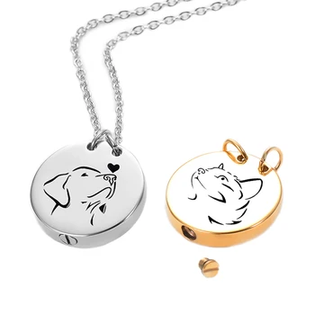 Custom Round Stainless Steel Pet Cremation Necklace For Dog Cat Memorial Keepsake Pendant Urn Jewelry For.jpg