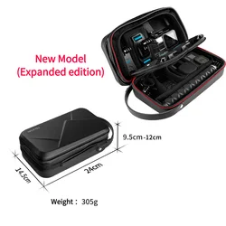 TELESIN Waterproof Adjustable Carrying Bag for Action Camera Accessories