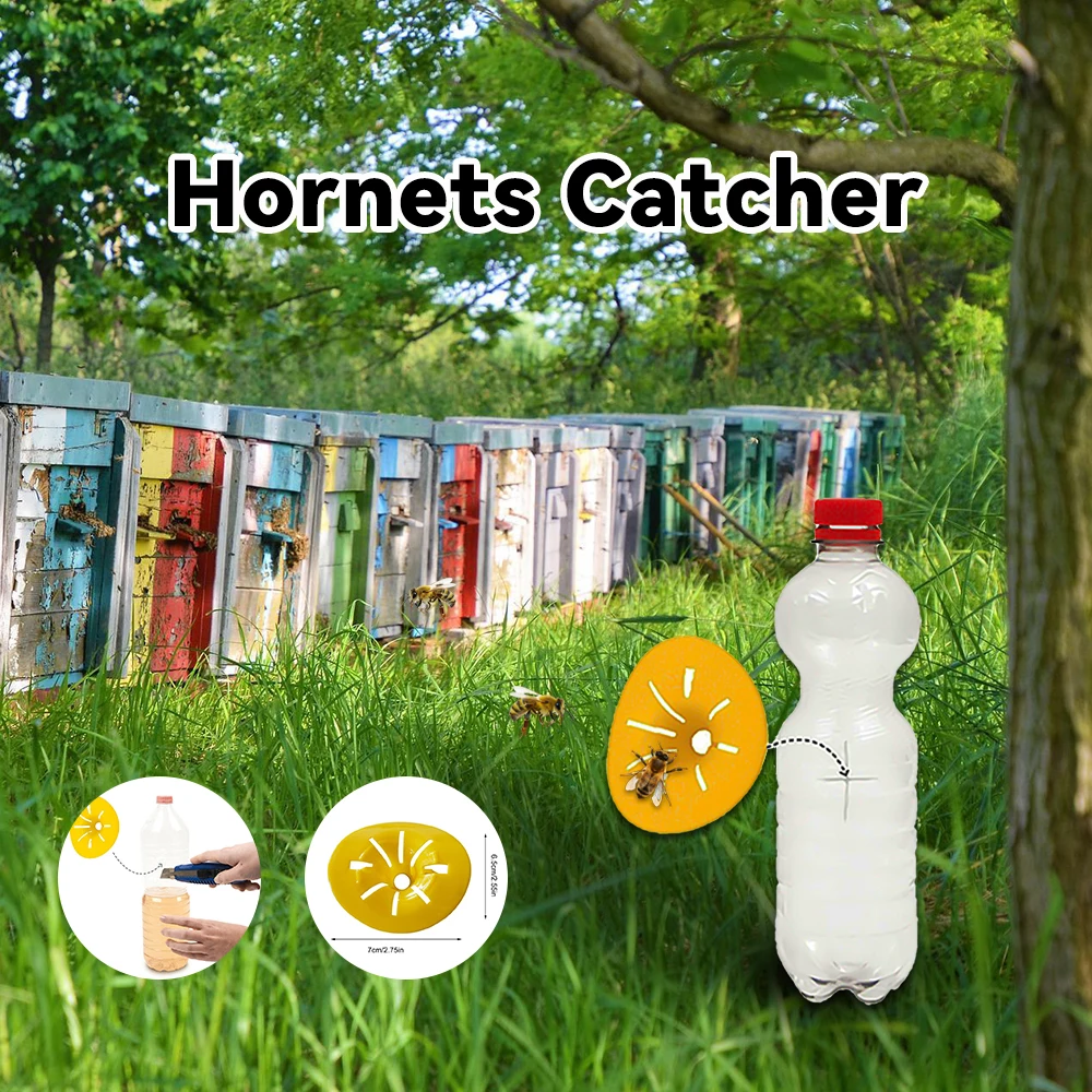50Pcs Eco- Friendly Ape Hornets Catcher Vespa Insetti Imbuto Killer Riutilizzabile Bottiglia Di Plastica Vespa Trappole