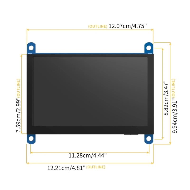 5 ��ġ H-D IPS LCD ����� Raspberry Pi 4B/3B +/A +/B/2B Dropship �� HDMI ȣȯ �Է�