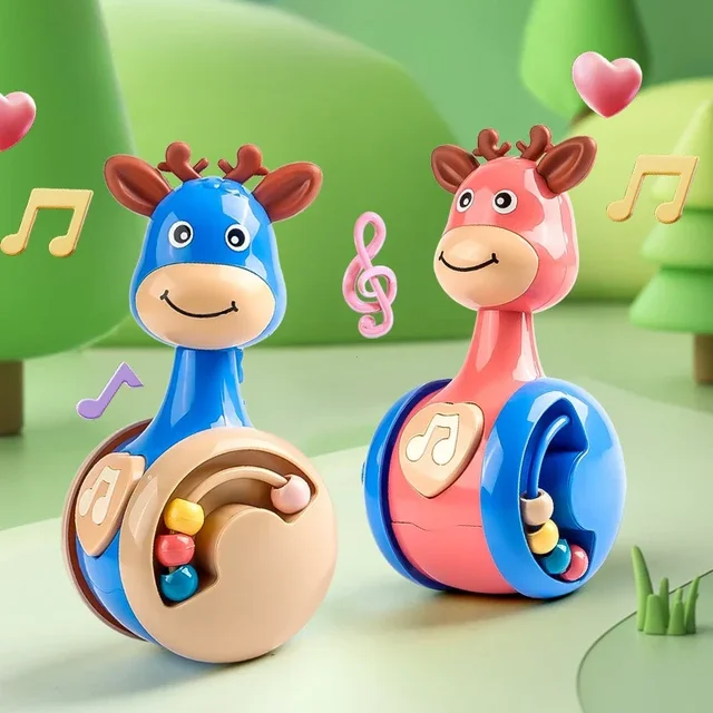Jouets Tumbler Wobbler pour bébé garçon et fille – Parfaits pour apprendre à escalar et à l'éducation précoce! Jouets pour bébé Roly Poly de 6 à 12 mois 2
