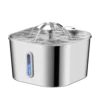 2.2L Automatic Cat Fountain Stainless Steel Pet Water Dispenser Silent Water Pump Circulation Filtering Visual Window 5