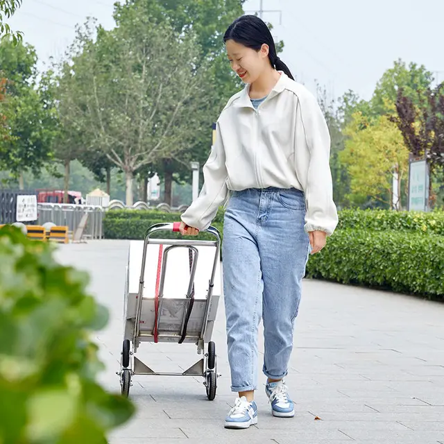 Az Emeleti Kezelés Tárgyi Artefaktus Hegymászó Lépcsők Kocsi Kis Poggyász Teherautó Nagy Teherbírású Összecsukható Pótkocsi - Image 2