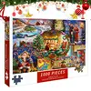 1000pieces Christmas Jigsaw Puzzles Cartoon Santa Claus Colorful Interactive Illustration Jigsaw Puzzles Holiday Favor for home 3