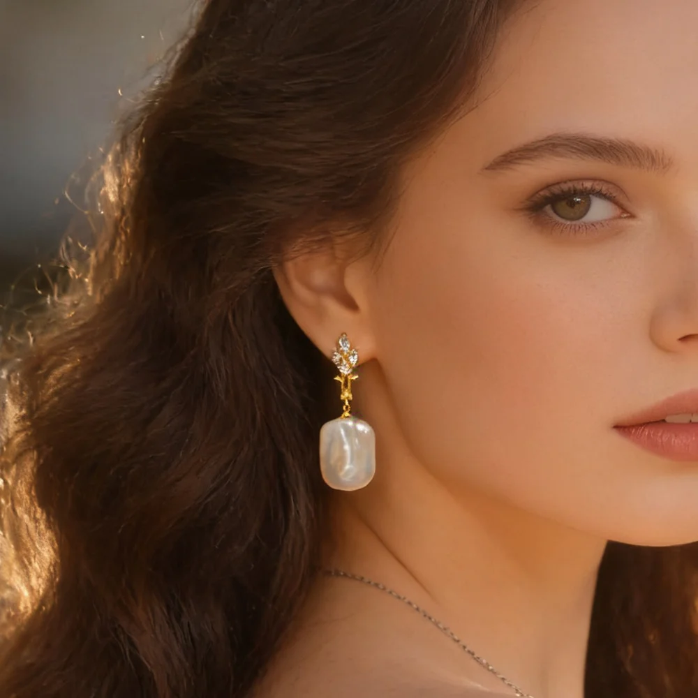 Elegant Freshwater Pearl Drop Earrings for Women - Long Pearl Jewelry Wholesale