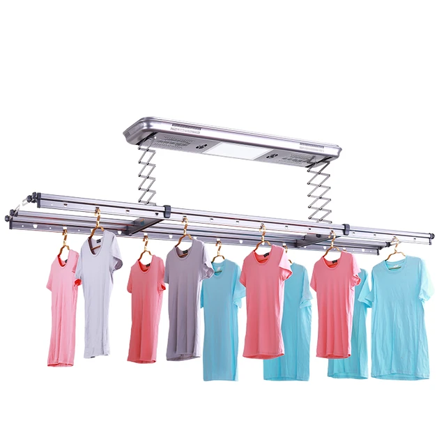 Smart Electric Ceiling Mounted Lifting Clothes Hanger Laundry Rack Wall  Mount Electric Clothes Dryer With UV Disinfection - AliExpress