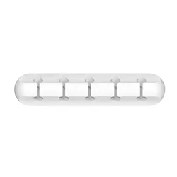 Versatile Desktop Cable Organizer and Protector (White 5 - hole)