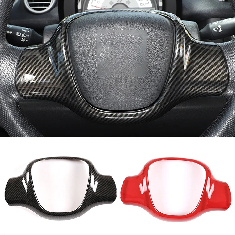 

Carbon Fiber Style Inner Steering Wheel Cover Trim Frame fit For Smart Fortwo 451 2009 2010 2011 2012 2013 2014 2015