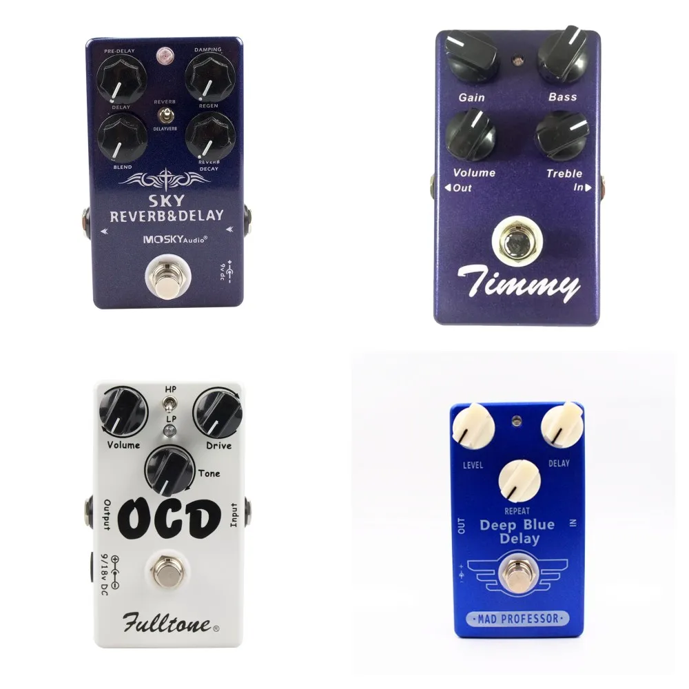 Gutiar effect pedal overdirve distortion delay reverb pedal Full Metal ...