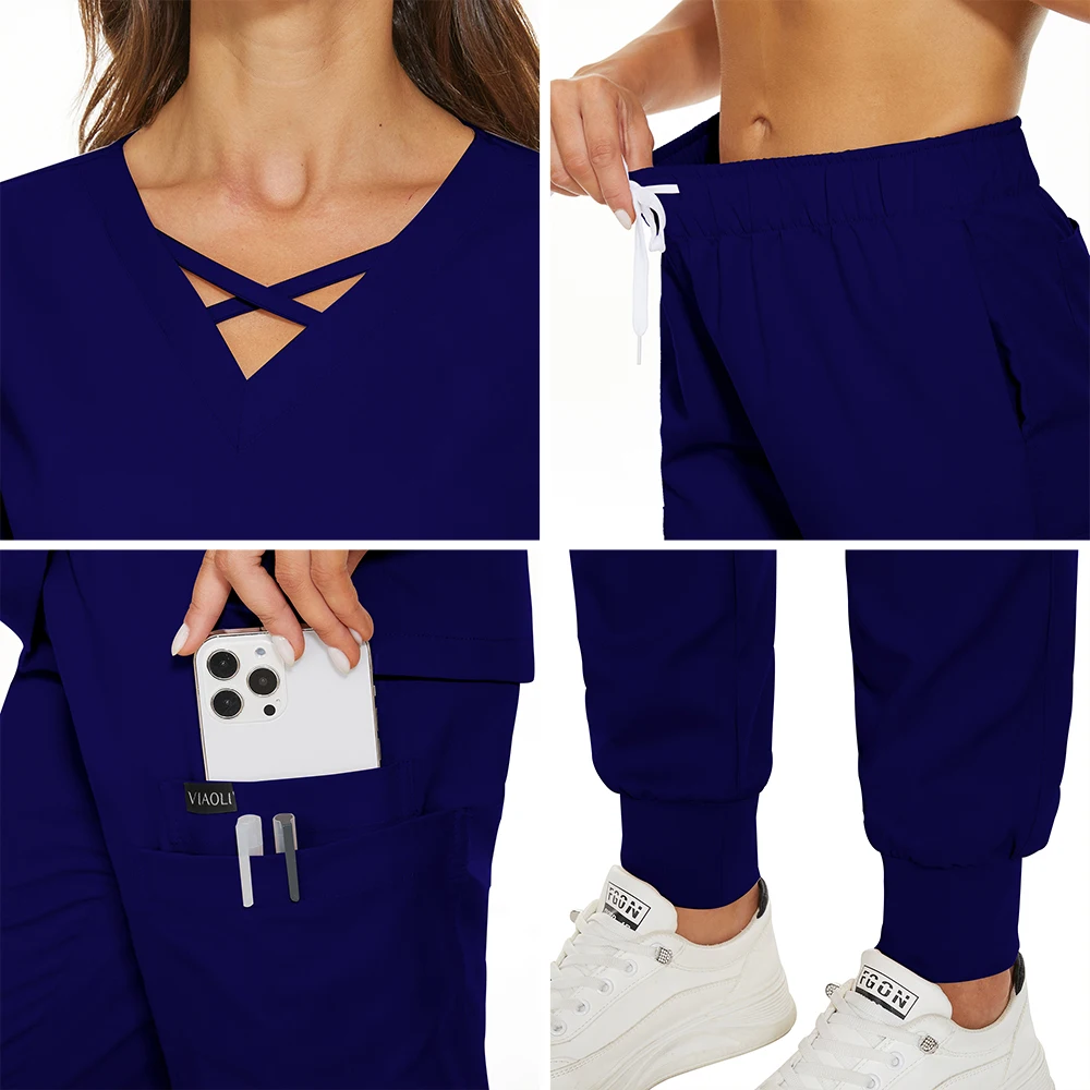 Beauty Salon Women Work Uniforms Plus Size Short-sleeved Health Services Suits Working Suits Summer Fashion Pet Scrubs Costume medical uniform