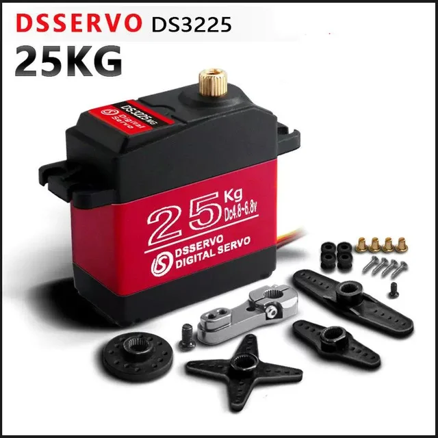 DS3225 Digital Servo 25KG 180° Large Torque Waterproof Servo Motor 25T Adjustable Metal Servo for RC Car Boat Model 1