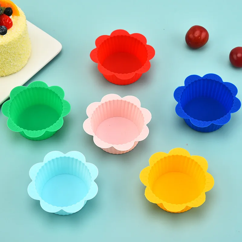 Silicone 12 Pieces Round Moulds for Muffins/Cupcake/Jelly/Cake (Made in  India)