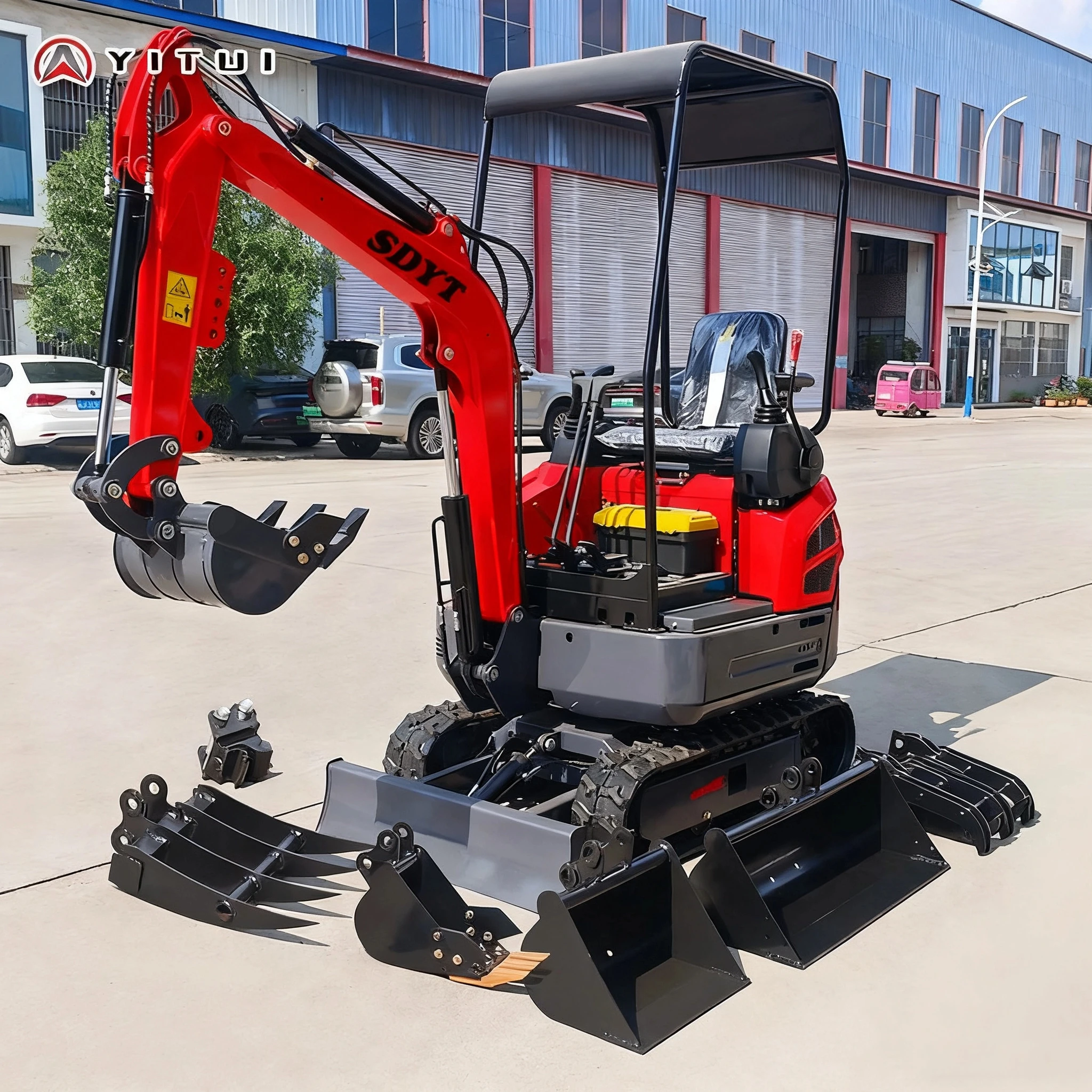 YITUI 2.0 Ton Mini Excavator, Powerful Engine, Customized High Quality Model, Euro 5 EPA, Multiple Attachments, Multipurpose Use
