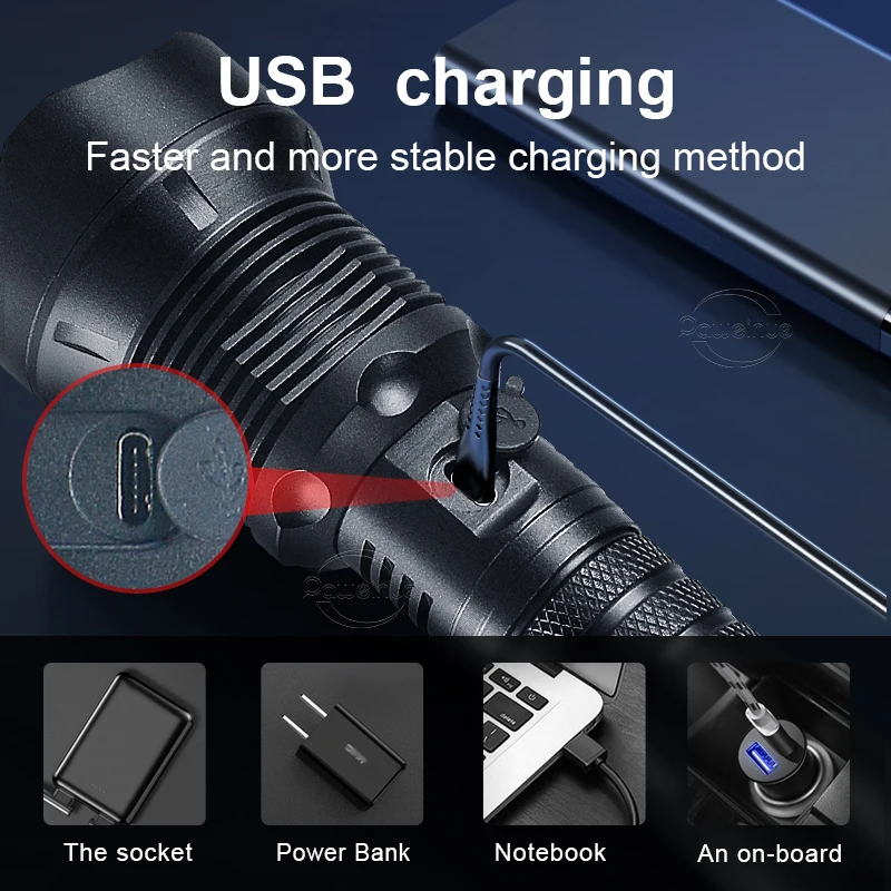 USB  XHP360 LED      ķ  6000mAh     ġ