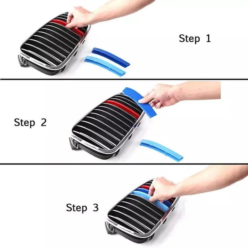 3 Pièces Bandes De Calandre Pour BMW X Series F48 F49 X1 LCI 2020-2022