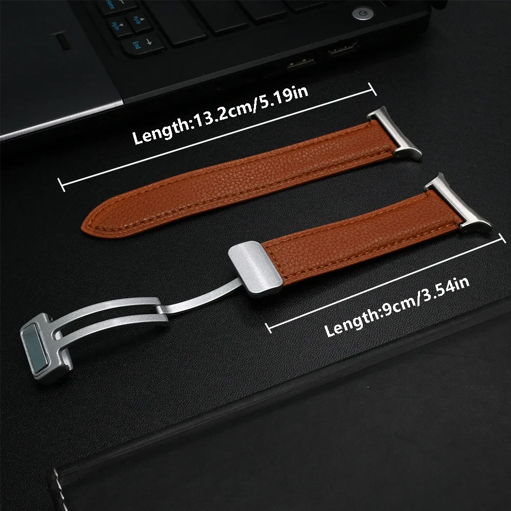 Premium Leather Magnetic Watch Band Bracelet