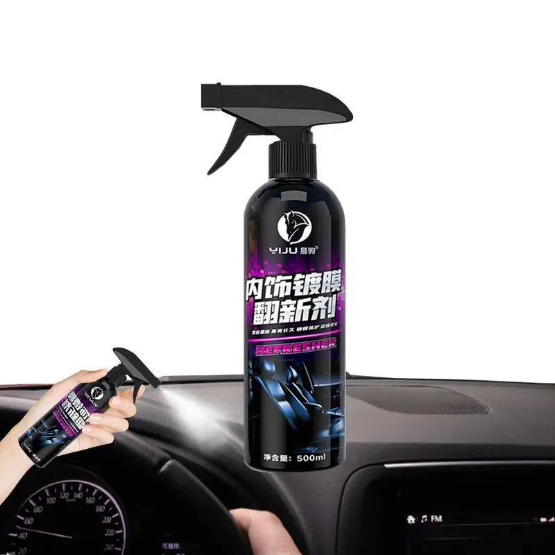 

Car Interior Cleaner 500ml Leather Detailing Spray Auto Polish And Repair Coating Renovator Multiuse Cars Interior Cleaning Tool