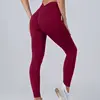 Pantalons de yoga taille haute sans couture avec ceinture en V et design rehausseur de fesses, leggings de fitness pour l'entraînement