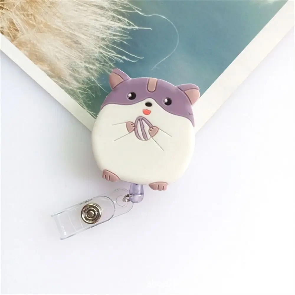 Pink Cat Paw Retractable Badge Reel - Cute Nurse ID Holder With 33" Cord & Alligator Clip - View #2