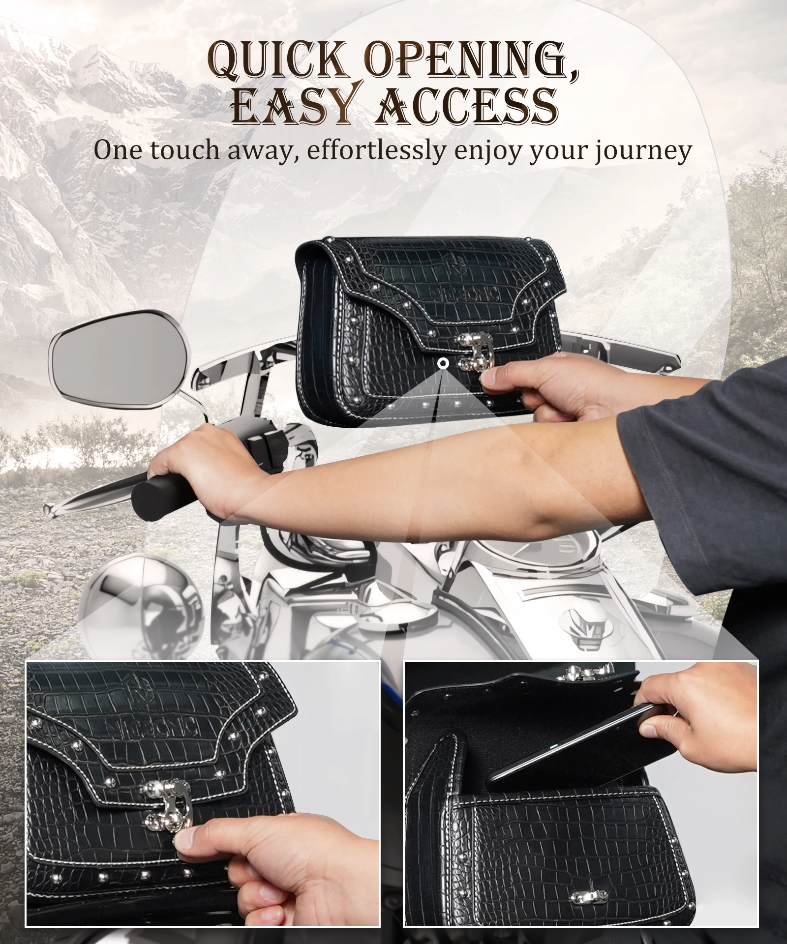 WINDSHIELD BAG 4 ハーレー Motorcycle Windshield Bag For Harley Davidson Road King