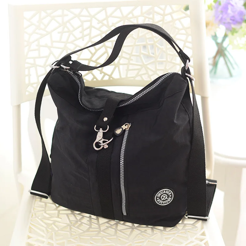 New Nylon Waterproof Backpack Bag For Women Girls Casual Zipper Sewing Backpack Retro Style Student Daily Bag Mochila Mujer 2