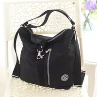 New Nylon Waterproof Backpack Bag For Women Girls Casual Zipper Sewing Backpack Retro Style Student Daily Bag Mochila Mujer 2