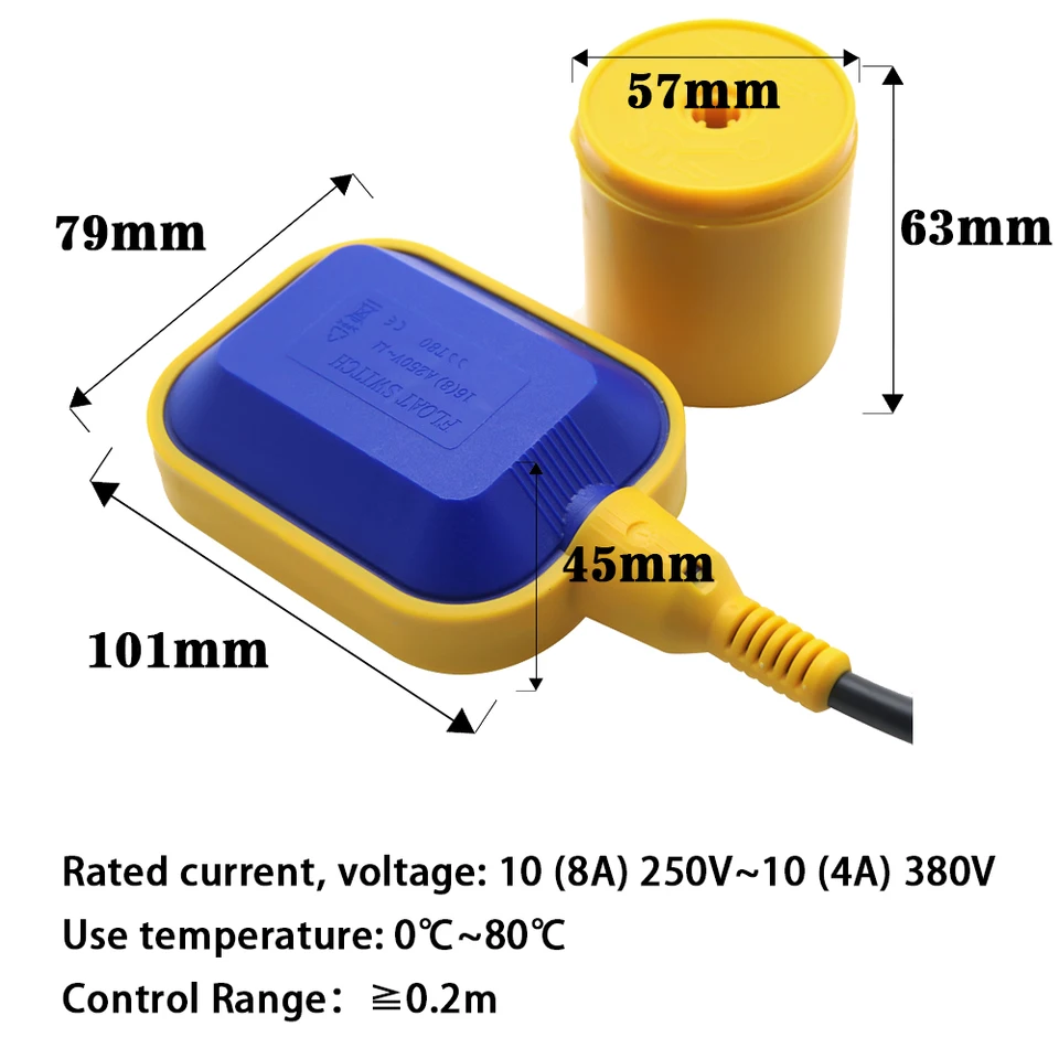 Schwimmerschalter Pumpe Schwimmerschalter Wasserstandsregler – 3 M Kabel, Für Pumpen Bis 750 W, Wechslerkontakt Schwimmerschalter Pumpe Schwimmerschalter Wasserstandsregler – 3 M Kabel, Für Pumpen Bis 750 W, Wechslerkontakt