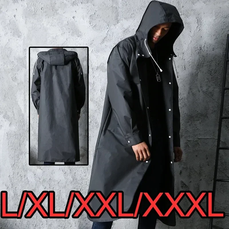 Waterproof Long Raincoat Adult Hooded Outdoor Hiking Trip Fishing Mountaineering waterproof raincoat