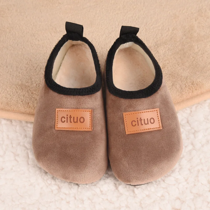 Winter Warm Baby Slippers Toddler Plush Floor Sock Shoes Boys Girl Children Soft Anti-slip Walking Shoes Indoor Home Kids Shoes