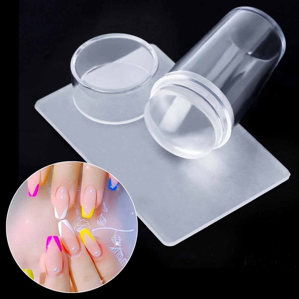 

Штамп для дизайна ногтей шаблоны для французского маникюра для рисования ногтей Силиконовый трафарет для стемпинга желе шаблон для лака инструменты для дизайна