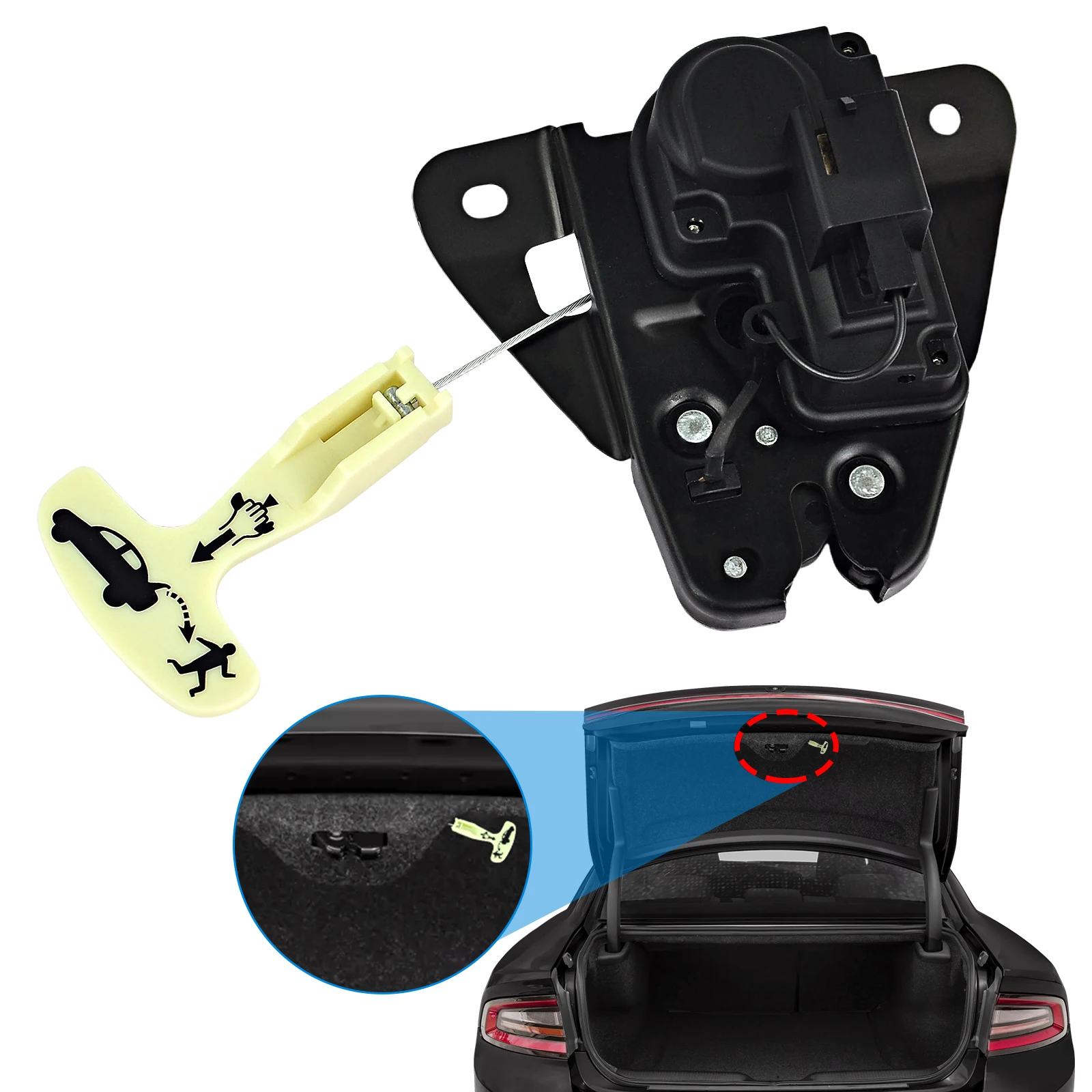 uxcell 81230-C5100 パワーテールゲートリフトゲート ラッチ