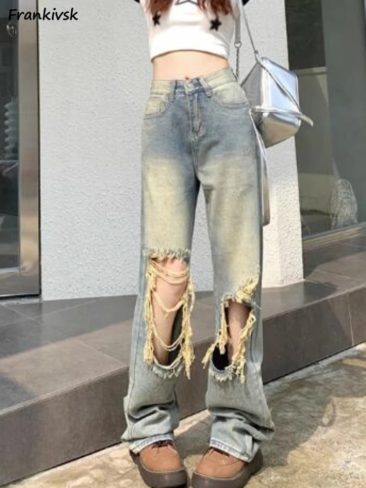 

Jeans Women Office Lady Baggy Wide Leg Spring Summer Washed Comfortable Breathable Korean Style Commute Hotsweet All-match Chic
