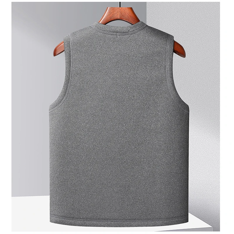 DIMUSI Winter Men's Vests Casual Man Fleece Warm Sleeveless Jackets Fashion V-Neck Outwear Thermal Fishing Waistcoats Clothing sleeveless vest sleeveless vests fashionable vests