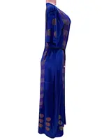 New Style African Women's Clothing Dashiki Abaya Fashion Velvet Fabrics Hot Drilling Loose Dress Free Size One Piece 2