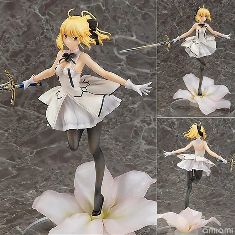 

27cm Anime Fate/Grand Order Saber/Altria Pendragon Lily with Excalibur 1/7 PVC Action Figure Collection Model Toys Doll Gifts