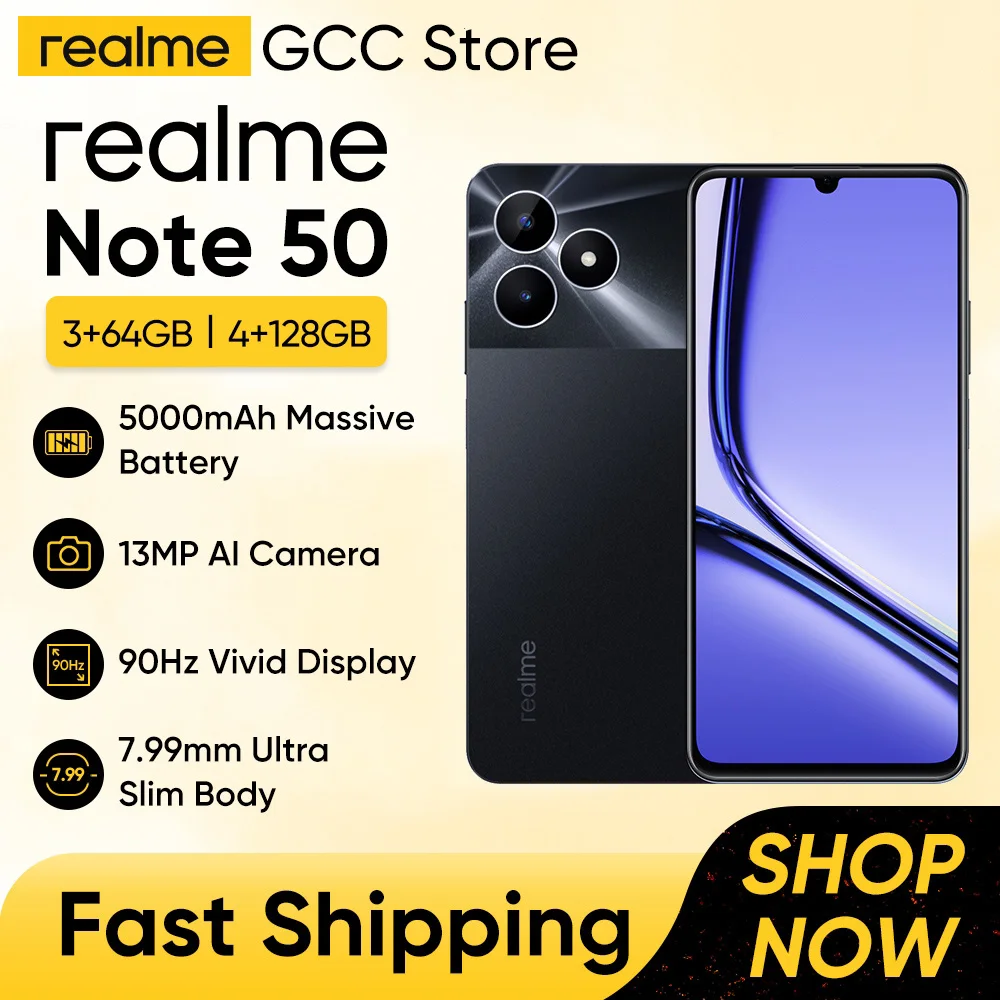 Realme-note 50携帯電話,大画面,強力な8コア,13mp aiカメラ,防水ip54
