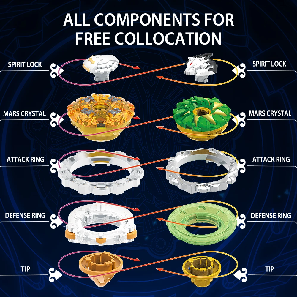 Infinity Nado 5 Deluxe Advanced Series Non Stop Battle Set Metal Gyro Spinning Top With Magnetic Launcher Anime Kid Toy spinning top toy beyblade toys battle top toy battle tops bey launcher beyblades burst gyro