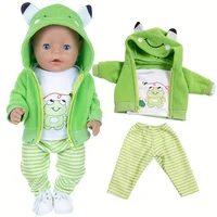 43 cm Doll Outfits for 17-18Inch Dolls Baby Born Doll Cute Jumpers Rompers Suit+Shoes Warm Clothes on A Doll Baby Christmas Gift - Image 3