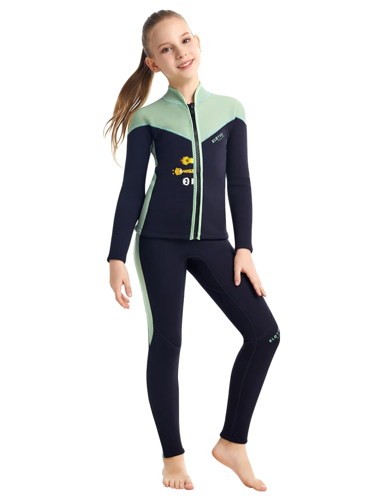 

2mm Neoprene Wetsuit for Girls Boys Surfing Swimsuit Bathing Suit Two Pieces Kids Freediving Diving Suits Child Wet Set