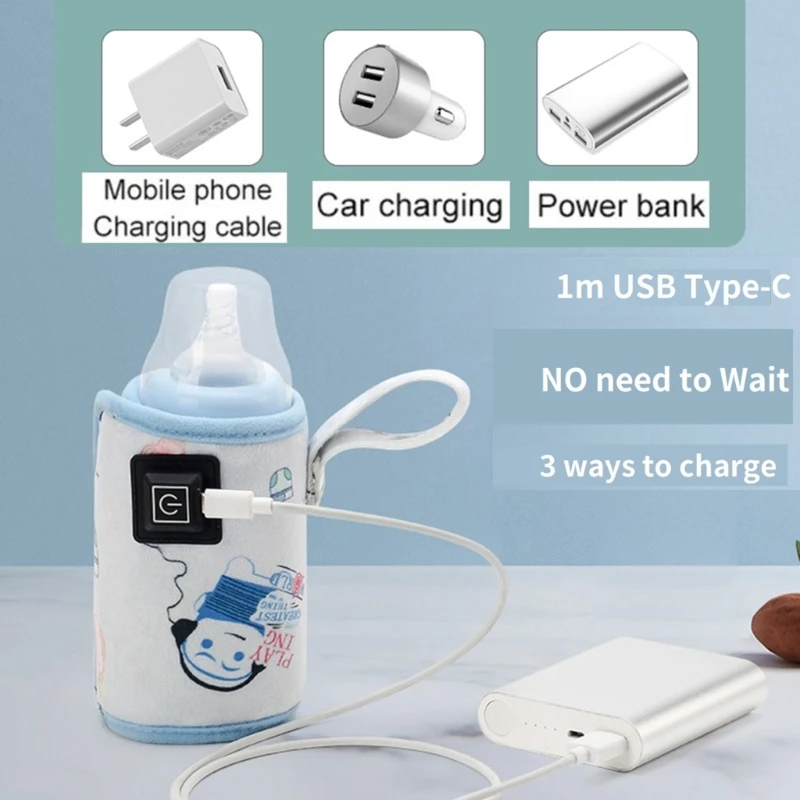 Bottle Warmer Milk Bottle Heater Baby Bottle Warmer Feeding Bottle Heat Keepers Travel Warmer Cover Formula Milk Water USB Heater Outdoor Warmers