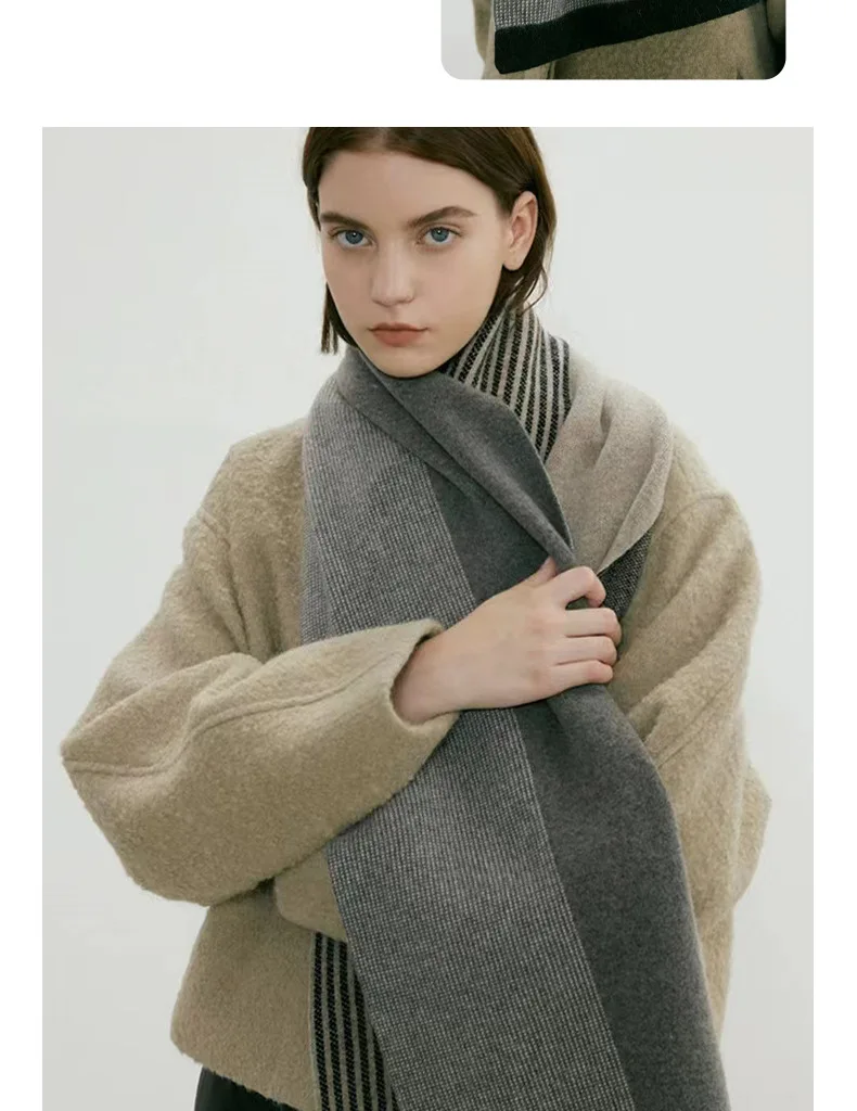 Knitted Scarf Vintage Style Warm Winter Accessory For Unisex_voghion.com