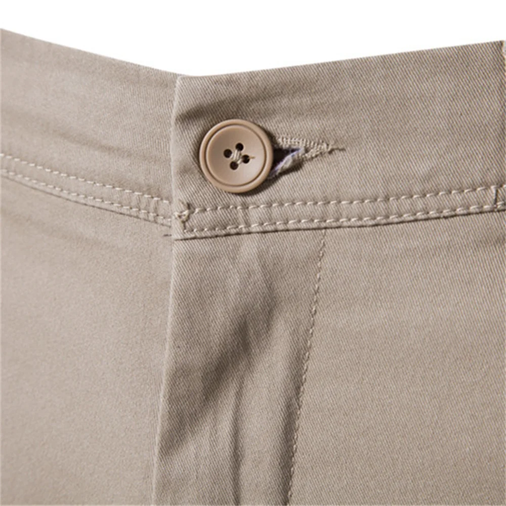 thumbnail image 4 of Pantalones casuales de algodón para hombre, pantalones ajustados de Color sólido para hombre, nuevos pantalones de negocios clásicos de alta calidad para primavera y otoño para hombre, 4 of 5